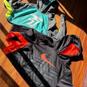 Two boys Nike thermafit hoodies
